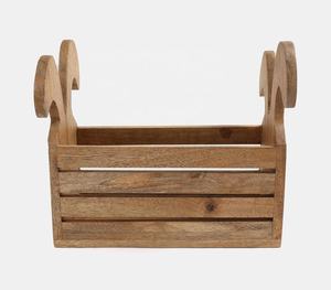 แคดดี้ไม้มะม่วงทำด้วยมือสีน้ำตาลดินกล่องเก็บของขายส่ง - Product Image 2