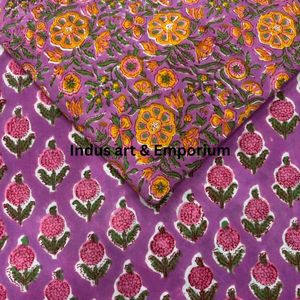 Block Print Cotton Cambric 60X60 Running Fabric Traditional Jaipuri Print Cotton Fabric - Product Image 4