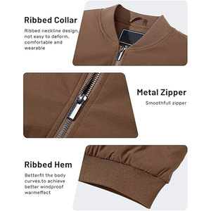 Veste bomber d'hiver en toile patchwork avec logo personnalisé, coupe-vent, imperméable, manches longues, décontractée, unisexe - Product Image 4