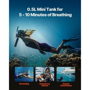 Bombola Subacquea Portatile da 0,5L, Profondità di Immersione 10 m, Cilindro di Ossigeno per 5-10 Minuti di Respirazione Subacquea - Product Image 4