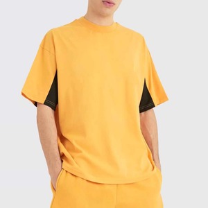 Ensemble de survêtement jaune en polyester pour garçons Oye Hoye International, col rond, manches courtes, shorts, coupe régulière, couleur unie, respirant - Product Image 5