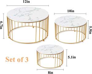 Support à gâteau doré avec finition marbrée, présentoir rond pour cupcakes et desserts pour mariage, anniversaire, fête - Product Image 2
