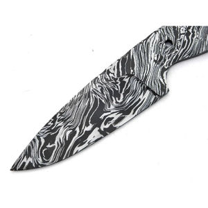 Burraq DIY OEM Custom Handmade Damascus Steel <b>Blank</b> Blade Multi-Functional Fire Pattern Knife-Perfect Gift for Outdoor Use - Product Image 4