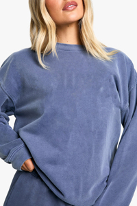 Sudadera extragrande de alta calidad 100% algodón polar 400GSM para mujer, con logo bordado personalizado, estilo streetwear, sudadera gruesa. - Product Image 6