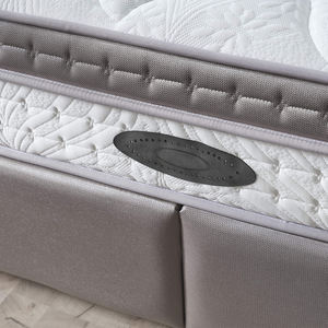 Cadre de lit d'hôtel commercial de style européen moderne avec tête de lit rembourrée et structure en bois de pin pour chambres d'hôtes de luxe - Product Image 3