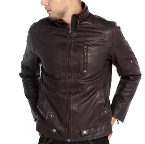 แจ็คเก็ตหนังคาวบอยวินเทจสุดฮิตสำหรับผู้ชาย |   เสื้อแจ็คเก็ตหนังคอตั้งสำหรับฤดูหนาว |   สินค้าคุณภาพสูงขายส่งในราคาที่เข้าถึงได้ - Product Image 4