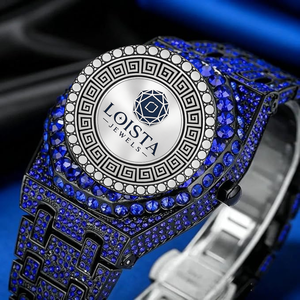 Full Diamond Coin Cartoon <b>Case</b> Quartz <b>Watch</b> Pointer Dial Eco-Friendly Stainless Steel Glass Hip Hop <b>Watch</b> for Men LOISTA JEWELS - Product Image 3