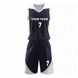 Ensemble de maillot et short de basketball respirant et à séchage rapide, bleu saphir, vente en gros, logo personnalisé, uniforme de basketball - Product Image 3