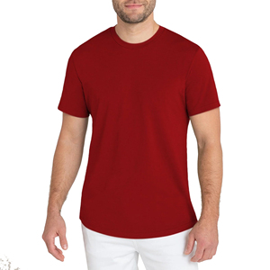 เสื้อยืดสีพื้นใหม่สำหรับผู้ชาย คุณภาพสูง ทรงพอดีตัว รับผลิตตามสั่งทุกสีตามความต้องการ - Product Image 1