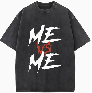 เซ็ตเสื้อยืดผู้ชายโอเวอร์ไซส์ผ้าซักสำหรับผู้ชายชุดเสื้อผ้าลำลองแนวสตรีทวินเทจผ้าคอตตอนคอกลม - Product Image 6