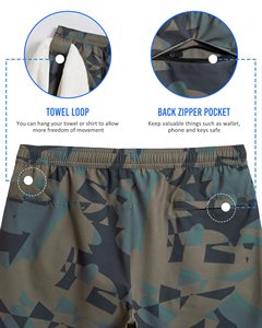Men's Camouflage Print Quick Dry <b>Shorts</b> With Drawstring Waist And Pockets Casual Sport Style Men <b>Shorts</b> - Product Image 2