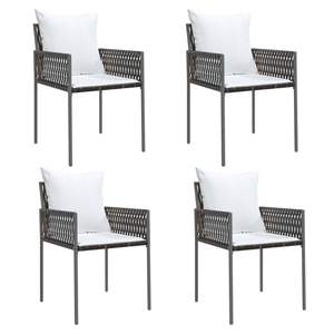 Ensemble de 4 chaises de jardin brunes pour l'extérieur - Product Image 2