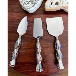 Juego de Cuchillos para Queso de Último Modelo para Fiestas, Juego de Servidores de Pastel de Acero Inoxidable, Cubiertos Reutilizables para Servir Postres, 3 Piezas - Product Image 2