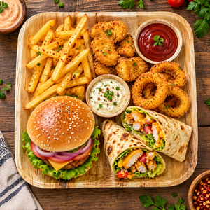 Assiettes en feuilles de palmier naturelles, carrées de 8 pouces, pour la présentation culinaire, la présentation d'aliments biologiques, les repas sains et les événements éco-responsables - Product Image 1