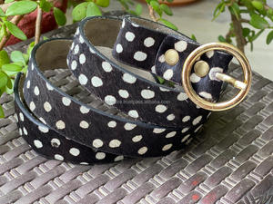 New Stylish and Handmade Ladies Animal Fur <b>Leather</b> Classic <b>Belt</b> Personalized Distressed Animal Print Fur <b>Leather</b> Women <b>Belts</b> - Product Image 2