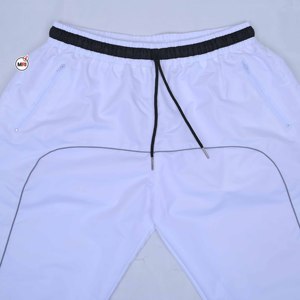 White Full Length <b>Harem</b> Pants Lace Flame Print Cuffs Drawstring Waist Casual Regular Fit Autumn Sporty Jogging <b>Trousers</b> MRI - Product Image 6