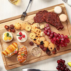 Planche à découper en bois de forme carrée, épaisseur 1,3 cm, passe au lave-vaisselle, non toxique et facile à nettoyer - Product Image 1