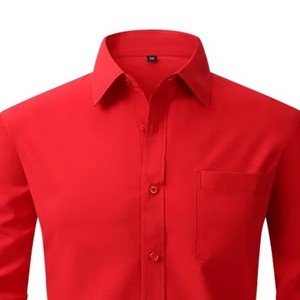 High Quality <b>Men</b> <b>Dress</b> Shirt Solid Color Anti-Wrinkle Spandex/Cotton Quick Dry Plus Size Casual Style Custom Design Breathable - Product Image 5
