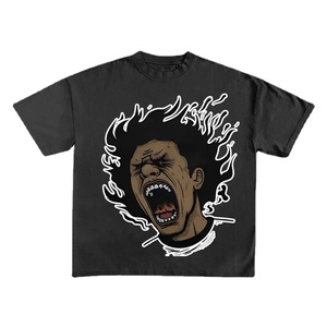 Custom 300g <b>Heavy</b> Weight 100% Cotton bulk clothes Printing Seamless Boxy Fit <b>t</b> <b>Shirt</b> Full Print Graphic Cropped Boxy <b>t</b> <b>Shirt</b> Men - Product Image 4