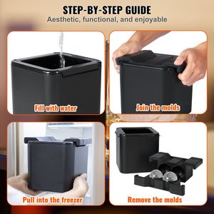 Stampo per Sfere di Ghiaccio Cristalline da 2,36 Pollici, 4 Cavità, con Sacchetto Porta Ghiaccio e Pinza per Ghiaccio - Product Image 6