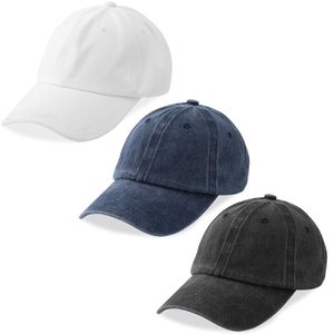 Lot de 3 casquettes de baseball vintage en coton délavé, ajustables et non structurées, pour hommes et femmes, vente en gros OEM - Product Image 1