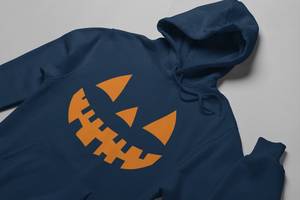 Custom Unisex <b>Halloween</b> Pullover Hoodie Pumpkin Face Print Fleece Hooded <b>Sweatshirt</b> OEM Service - Product Image 5
