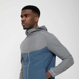 Veste coupe-vent à capuche réversible entièrement zippée de qualité supérieure, 100 % polyester, tissu respirant à blocs de couleur - Product Image 3