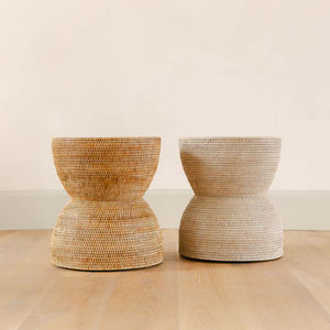 Table d'appoint en rotin de haute qualité, fabrication artisanale, vente en gros, tabouret en rotin naturel tressé, mobilier décoratif - Product Image 4