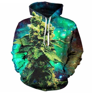 Sudadera de Moda Masculina, Estilo Hip-Hop, Ecológica, Resistente al Viento, Tejida, 100% Poliéster, con Estampado Digital, Diseño de la Noche Estrellada de Van Gogh - Product Image 5