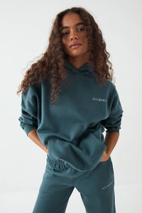 Conjunto de Sudadera con Capucha y Pantalones Deportivos Casuales para Mujer, de Alta Calidad, para Invierno, con Logotipo Frontal, 100% Algodón, Personalizable - Product Image 3