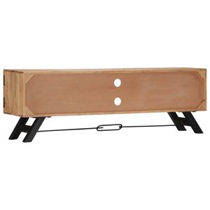 ขาตั้งทีวีไม้สักแท้ ขนาดกว้าง 55.1 นิ้ว ขาตั้งทีวีไม้ธรรมชาติ - Product Image 3