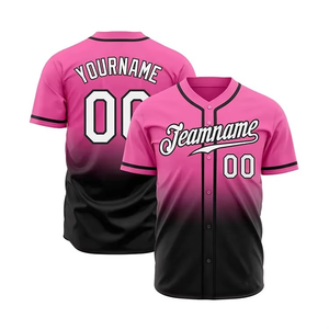 Maillot de baseball 100% polyester en taille adulte, maillot personnalisé, couleur unie, maillot de baseball pour équipe sportive, service OEM - Product Image 6