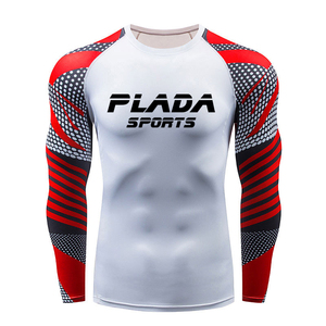 Long Sleeve Fully custom rash guard manufacturer private label <b>compression</b> <b>shirt</b> supplier Spandex polyester - Product Image 1