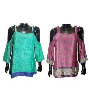 Nouveau haut élastique en soie pour femmes, style bohème indien, vêtements d'été, débardeurs - Product Image 1