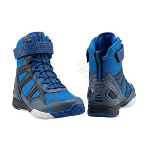Chaussures de boxe montantes avec support de cheville, bordeaux et gris, tige en maille, semelle antidérapante, chaussures de combat professionnelles, chaussures d'entraînement - Product Image 4