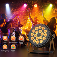 U`King 18x10W RGBW 4 en 1, Luz Par LED Delgada de Aleación de Aluminio para Escenario, Mezcla de Colores, para DJ, Discoteca, Fiesta, Club Nocturno, Boda