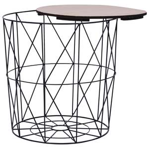 Juego de 3 mesas de centro apilables medianas de metal negro - Product Image 5