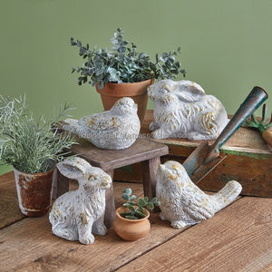 Antiguo rústico hierro fundido pájaro conejito gorjeo jardín ornamento 2025 recién llegado granja decoración del hogar escritorio estatuilla Metal pájaro - Product Image 4