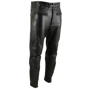 กางเกงหนังลำลองสำหรับผู้ชายกางเกงหนังลำลองแบบคลาสสิก - Product Image 3