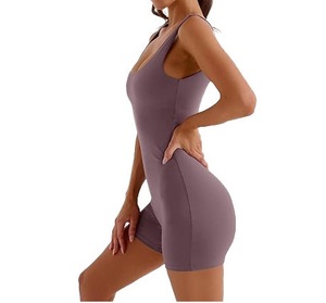 Breathable Yoga Bodysuit Women Sleeveless Jumpsuit Seamless <b>High</b> Waist Compression Spandex Polyester Moisture Wicking Gym Wear - Product Image 2