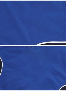Ensemble de survêtement pour homme, bleu, à blocs de couleur, en polyester tricoté, respirant, col montant, style sportif décontracté, coupe-vent, en vente en ligne - Product Image 5