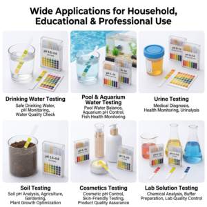 Universelle <span class=keywords><strong>pH</strong></span>-Teststreifen 0-14 Vollbereichs-Indikatorpapier für Wasser, Pool, Aquarium, Boden, Kosmetik, 100 Streifen, Präzise Schnelle Ergebnisse - Product Image 6