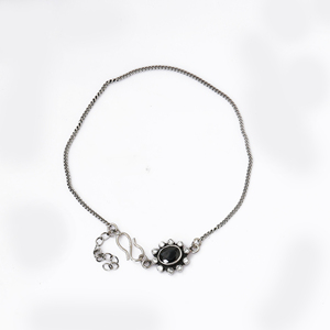 925 Silver Black Gemstone <b>Bracelet</b> For Women Everyday Wholesale Online Handmade Daily Wear Jewelry Unisex Engagement Bulk Her - Product Image 1