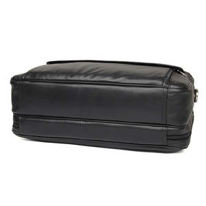 Men's Top Grain Leather Briefcase Black Travel Messenger Laptop <b>Bag</b> Wholesale Supplier Custom Size Color Options Available - Product Image 3