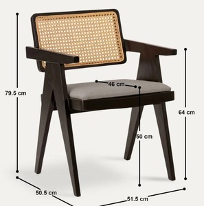 Ensemble de salle à manger en bois massif de style farmhouse, table rectangulaire et chaises, meubles en bois rustiques et modernes pour la maison, la villa, l'hôtel - Product Image 5