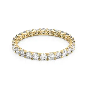 Bague d'éternité Zenorique en diamant de laboratoire cultivé, sertie de griffes en U, certifiée IGI - Product Image 1
