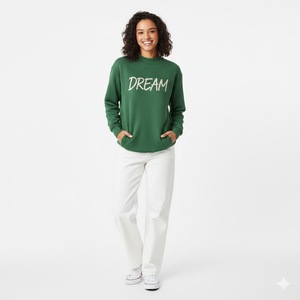 Premium Quality Fully Customized Casual Autumn Winter Solid Front Pullover Mockneck Sweatshirt Eco-Friendly Polyester / Cotton - Product Image 5