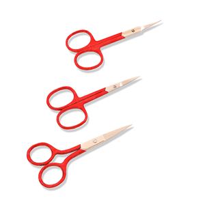 Ciseaux de manucure multifonctionnels en acier inoxydable, petite lame incurvée, bord droit, ciseaux de sécurité avec logo personnalisable vente en gros - Product Image 2