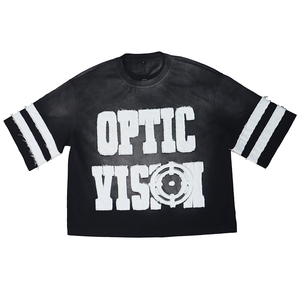 เสื้อยืดผู้ชายทรงโอเวอร์ไซส์ ลายปักแบบย้อมสีเอซิด ผ้าฝ้าย 100% กันยับ - Product Image 1