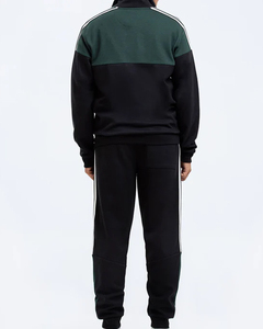 Chándal 100% poliéster, ropa deportiva, chándal de 2 piezas con sudadera con cremallera completa y pantalón, para hombre, fabricado. - Product Image 1